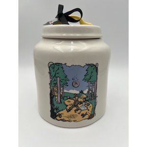 NWT Rae Dunn Wizard of Oz Follow the Yellow Brick Road Ceramic Cookie Jar 7.5"